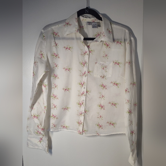 Quizz Vintage Floral Button-Up Shirt Size M #552 - Picture 1 of 2